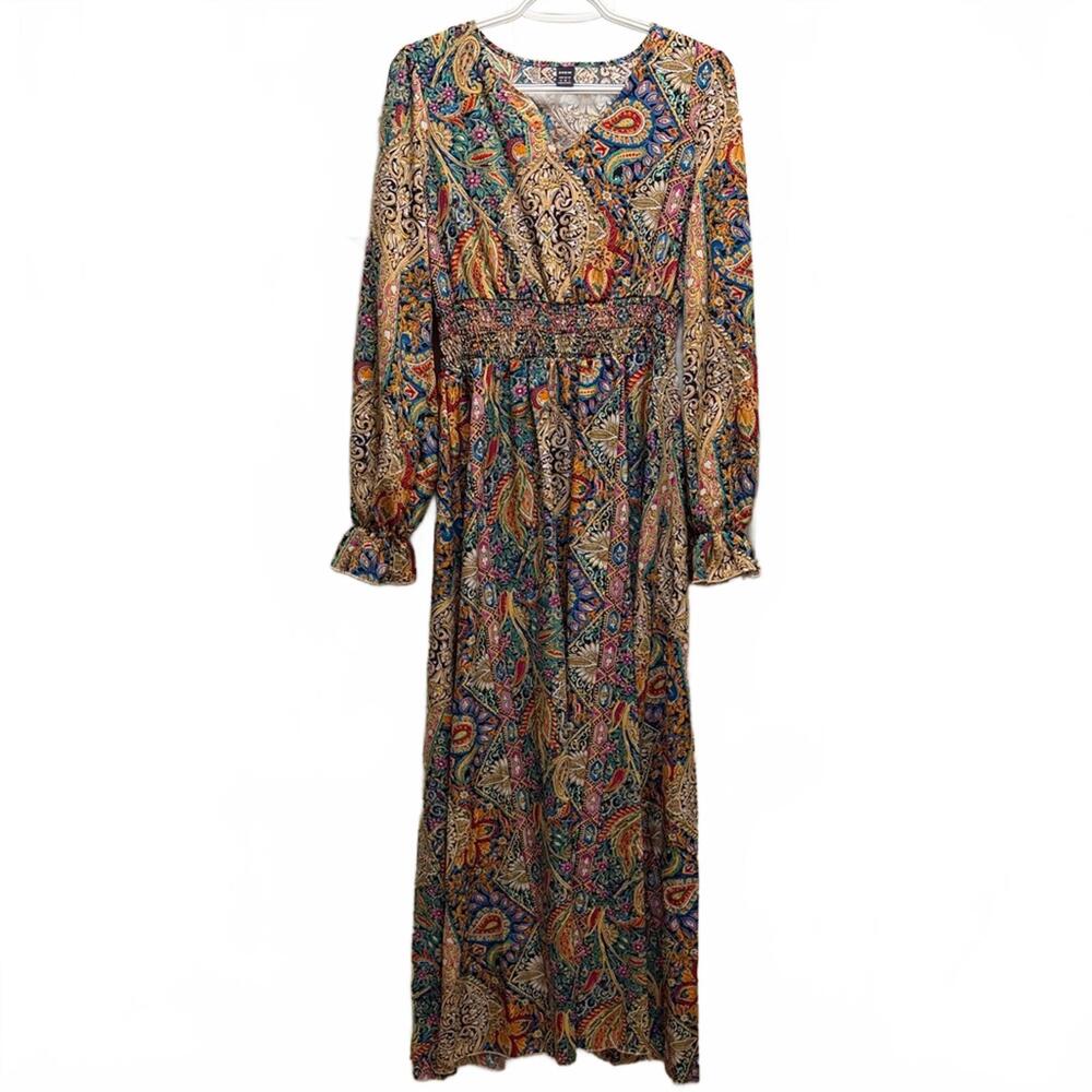 Multicolor Paisley Maxi Dress